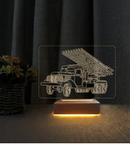 Kamyonet Tasarımlı Kişiye Özel İsimli 3d Led Masa Lambası Doğum Günü Hediyesi Lamba