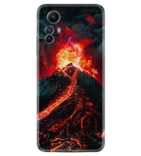 Xiaomi Redmi Note 12S Kılıf Silikon Desen Özel Seri Yanardağ 1611