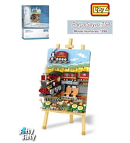 LOZ Creative Serisi Tren Tablosu 758 Parça Oyuncak Yapım Seti FFLZ-1296 (Standart)