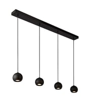 Rsylight Masa Üstü 4 Lü Led Avize Siyah Led Spot Bar Ve Tezgah Üstü Led Avize Panasonıc Günışığı Ampullü