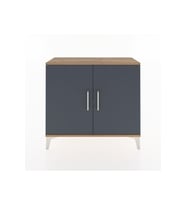 Arges Şifonyer Tek Raflı 2 Kapaklı 88x30x80 Çam-Antrasit