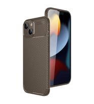 Apple İphone 15 Kılıf Auto Focus Karbon Kapak - Kahverengi