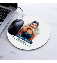 Kişiye Özel Hediye Karikatürlü En Başarılı Kadın Yüzücü Mousepad