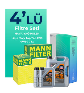 MANN Mercedes GLC250 Benzin Filtre Bakım Seti Liqui Moly Motor Yağlı (2015-2019) 4 Lü