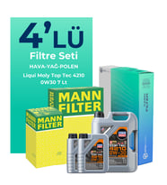 MANN Mercedes GLC250 Benzin Filtre Bakım Seti Liqui Moly Motor Yağlı (2015-2019) 4 Lü