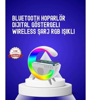 13 Renk Seçenekli Kablosuz Şarj Cihazlı LED Lamba