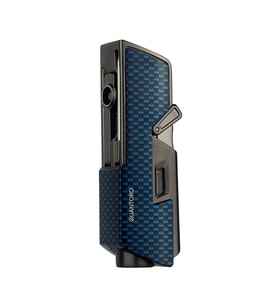 Quantoro Tek Torch Pürmüz Delicili/İğneli Mavi Karbon Metal Puro Çakmağı - TRZ1106