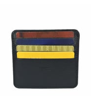 Hakiki Deri 8 Gözlü Kartlık Guti Siyah (DENIM)