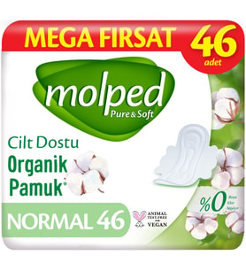 Molped Pure&Soft Hijyenik Ped Normal 46 Adet Mega Pk