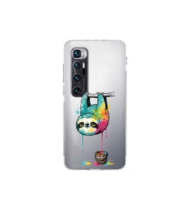 Xiaomi Mi 10 Ultra ile Uyumlu Splash Tembel Hayvan Tasarımlı Şeffaf Silikon Kılıf