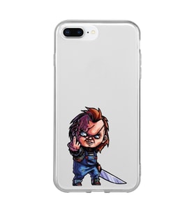 Iphone 7 PLUS - 8 PLUS Uyumlu Chucky Tasarımlı Şeffaf Telefon Kılıfı