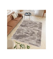 Rovigo Home Dijital Baskı Yıkanabilir Kaymaz Taban Salon Halısı RVG0613 (Kahverengi)