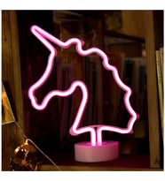 Livava Boynuzlu At Neon Lamba, Mor, 30x20
