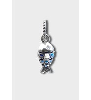 Mavi Pullu Balık Charm 925 Ayar Gümüş