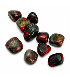 Kan Taşı Doğal Taş Tamburlanmış Heliotrop Bloodstone Dekoratif Şifa Taşı 1-3-6 Adet