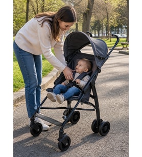 Chubby Baby Baston Bebek Arabası Portatif Katlanır Sağlam Gövdeli