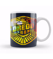 Judge Dredd Galaxy Silhouette Logo Kupa Bardak Porselen