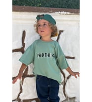 Breeze Girls & Boys Erkek Çocuk Tişört Yazı Baskılı 5-10 Yaş, Mint Yeşili