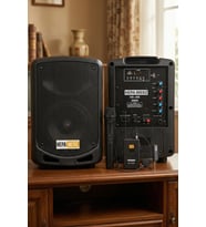 Hepa Merz 300W Şarjlı Portatif Seyyar Çift Mikrofonlu Mevlüt Amfisi 6.5 İNÇ (HS-300EX)