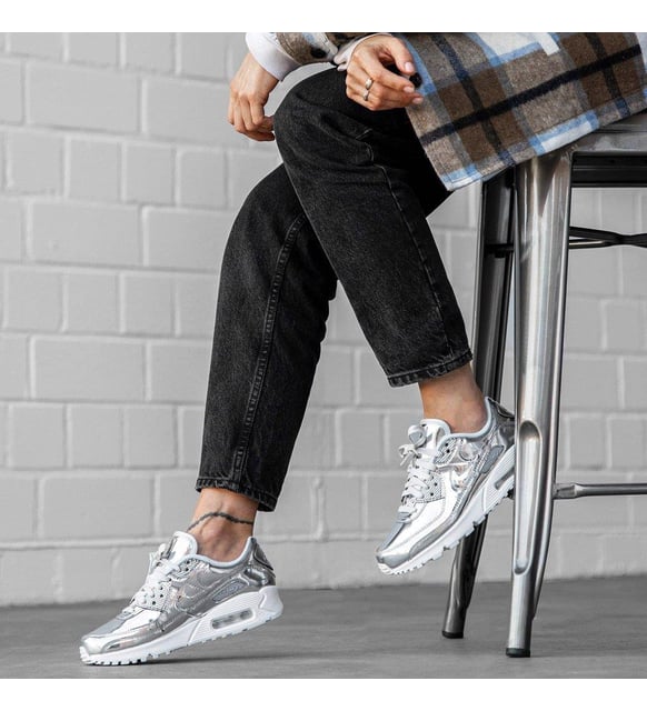 Nike Air Max 90 Metallic Silver CQ6639-001 Erkek Spor Ayakkabısı