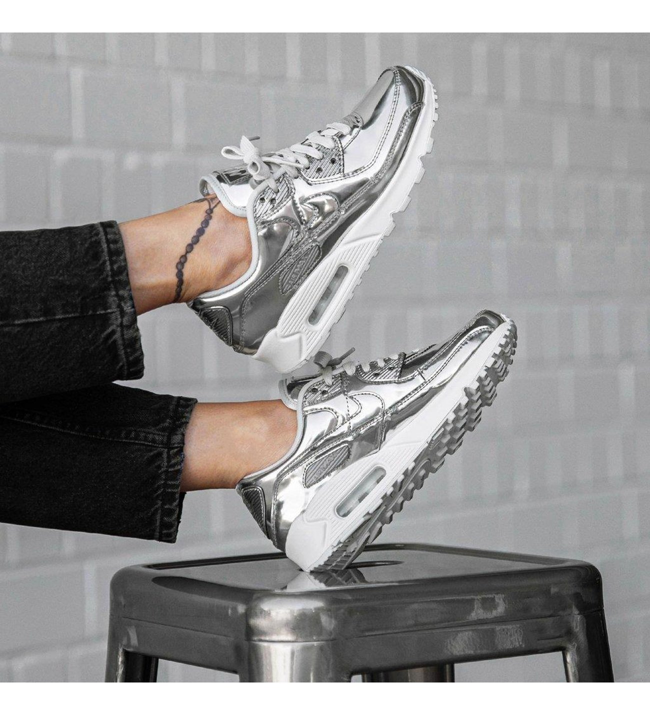 Nike Air Max 90 Metallic Silver CQ6639-001 Erkek Spor Ayakkabısı