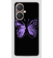Vivo Y27 Kılıf Desenli Silikon Platinium Series Black Butterfly 1879
