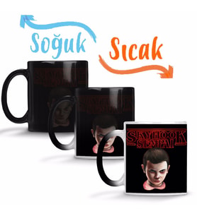 Stranger Things Stranger Sempai Sihirli Kupa Bardak Porselen