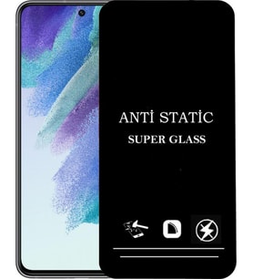 Samsung Galaxy Uyumlu S21 Fe Anti Statik Ekran Koruyucu Toz Tutmayan Kırılmaz Cam