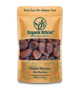 Organik Bitkim Gün Kurusu Kayısı (Kükürtsüz) 1000 gr