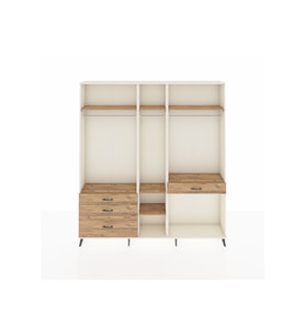 Arges Gardrop 7 Raflı 4 Çekmeceli 3 Askılı 220x30x243 Aytaşı-Çam