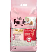Pets Family Topaklanan Doğal Bentonit Parfümsüz İnce Taneli Super Premium Kedi Kumu 10 Lt