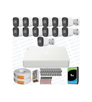 Provzen Hikvision Unv 13'lü Full HD Güvenlik Kamerası Set Gece Görüş, Mikrofon, Olay Anında Bildirim