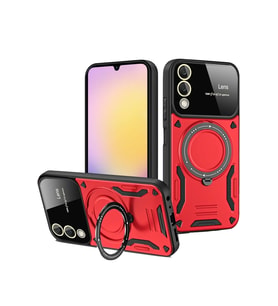 Galaxy S25 Edge Kılıf Joy Lens Standlı Kapak - Kırmızı