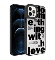 Apple iPhone 12 Pro Max Kılıf Aynalı Desenli Kamera Korumalı Parlak Zore Mirror Kılıf Love