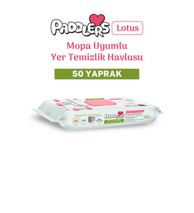 Easy Clean Lotus Çiçeği Kokulu Mopa Uyumlu Yer Temizlik Havlusu 50 Yaprak