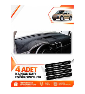 FORD CONNECT (2002-2008) Uyumlu Ön Torpido Koruma Kılıfı Halısı - Siyah Gri