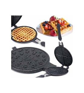 Granite Waffle Tavası, Bakalit Sap, Şık ve Dayanıklı Tasarım