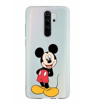 Xiaomi Redmi Note 8 Pro Uyumlu Kapak Mickey Mouse Tasarımlı Şeffaf Silikon Kılıf