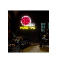 MOVIE TIME Yazılı ve Şekilli Neon Tabela