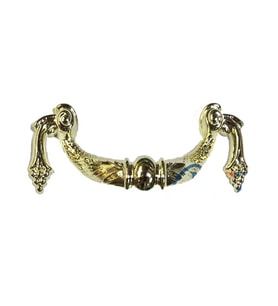 Dekoratif Zamak Üzümlü Kulp - 64mm, Sarı, 100 Adet