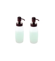 BANYO SETİ SIVI SABUNLUK 2 ADET CAM BUZ DESENLİ 6X6X20CM 300ML