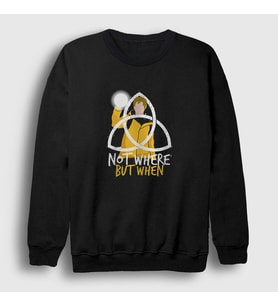 Presmono Unisex Siyah When Dark Sweatshirt 187171tt