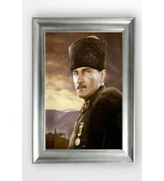 Gümüş Çerçeveli Atatürk Tablo cv1094