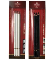 Kohi Noor Gioconda White Coal ve Extra Charcoal Kömür Füzen Kalem 2li Set