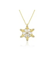 Gümüş Gold Kar Çiçeği Kadın Kolye CSR2183198