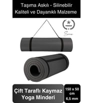 150 cm Dayanıklı Kaymaz Taşıma Askılı Su Geçirmez Yoga Pilates Matı Rahat Konforlu Taşınabilir