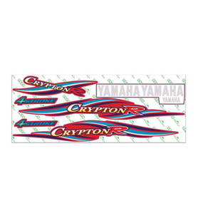 YAMAHA CRYPTON UYUMLU KIRMIZI STİCKER SET 001