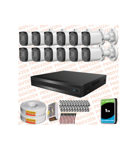Provzen Rivo Dahua 12 Kameralı Full HD Güvenlik Kamerası 1tb hdd