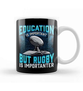 Education Is Important But Rugby Is Importanter Kupa Bardak Porselen