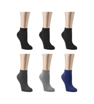 Ozzy Socks 6 Çift Bambu Erkek Dikişsiz Patik Çorap 4 Mevsim Dayanıklı Topuk Ve Burun Koyu Renkler